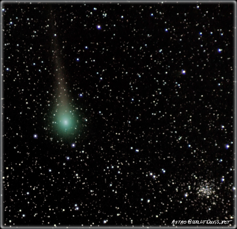 February 2009 Comet Lulin peaked in magnitude around 5.0  With poor weather conditions I was not able to capture any images during the time. When the weather did clear Lulin was on its way back out of the solar system and was at a magnitude of 7.67 by Walt Davis